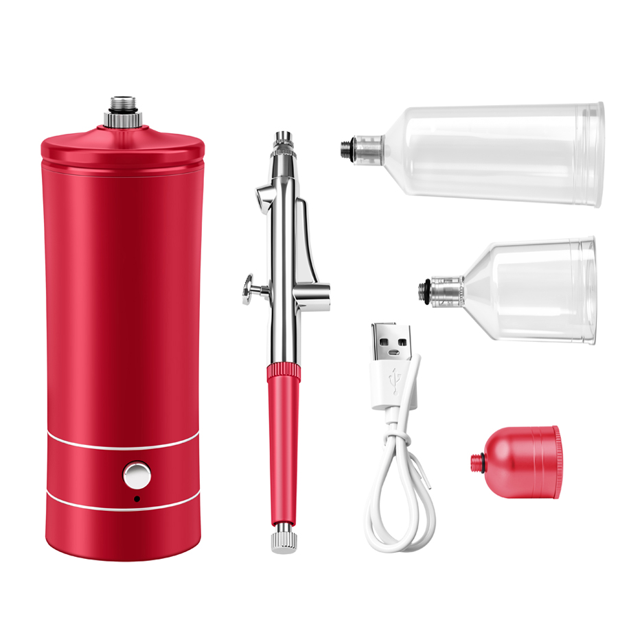 Airbrush Kit With Mini Compressor - Kit de Aerógrafo con Compresor, Pistola