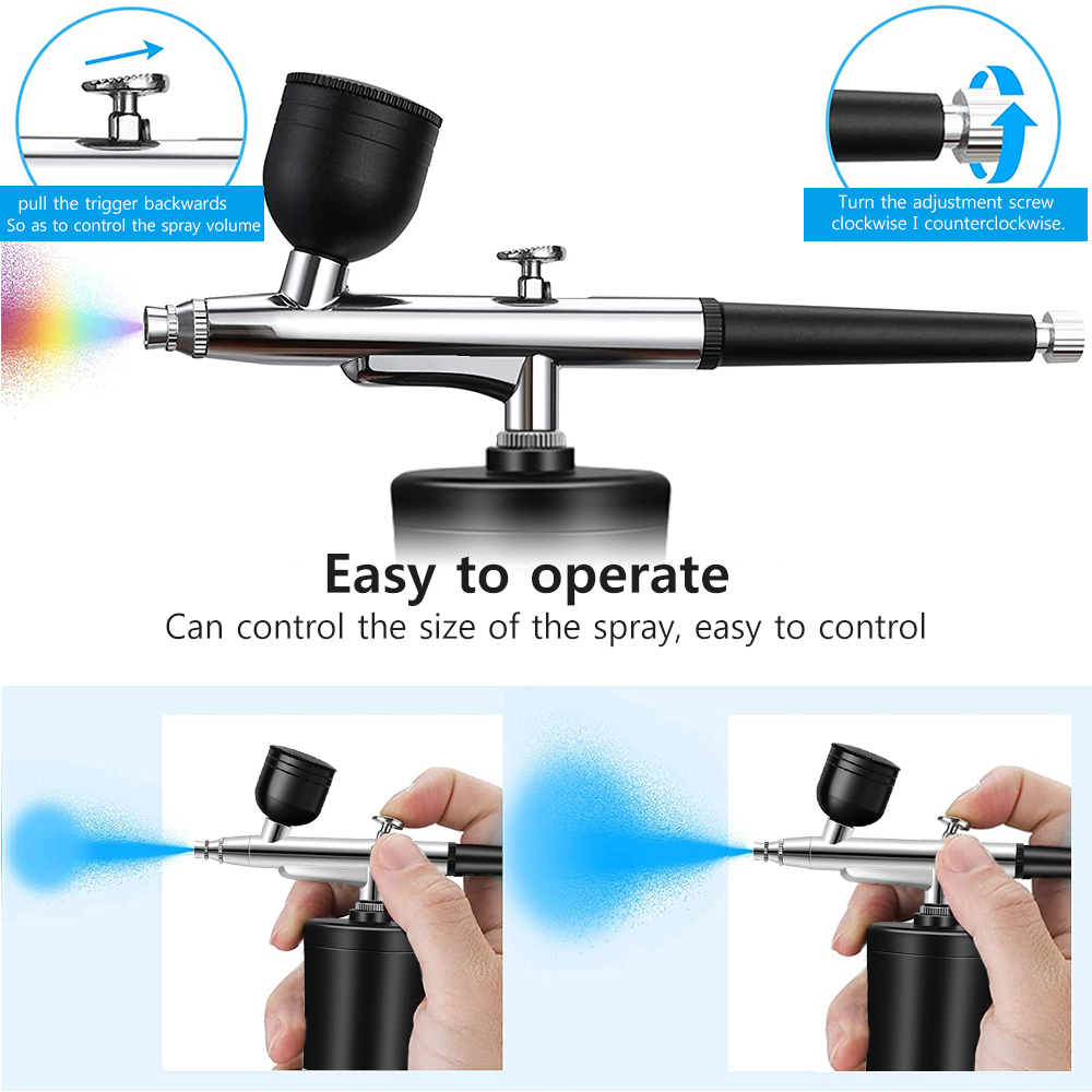 Kit de aerógrafo mini recargab - Airbrush Kit With Mini Compressor reseña y precio