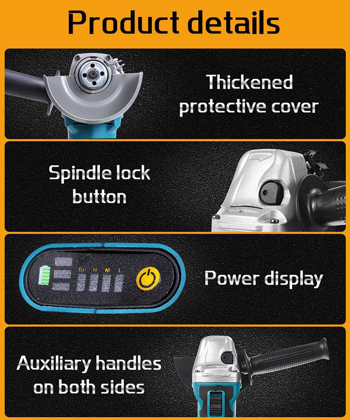 Amoladora angular sin escobill - Brushless Angle Grinder Battery Powered reseña y precio